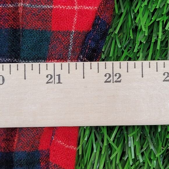 Vintage Pendleton Flannel Plaid Button Shirt Large 22x28 Wool - Picture 10 of 11